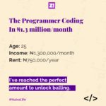 The Programmer Coding Away At ₦1.3 million/month