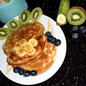 Baileys-infused banana pancakes