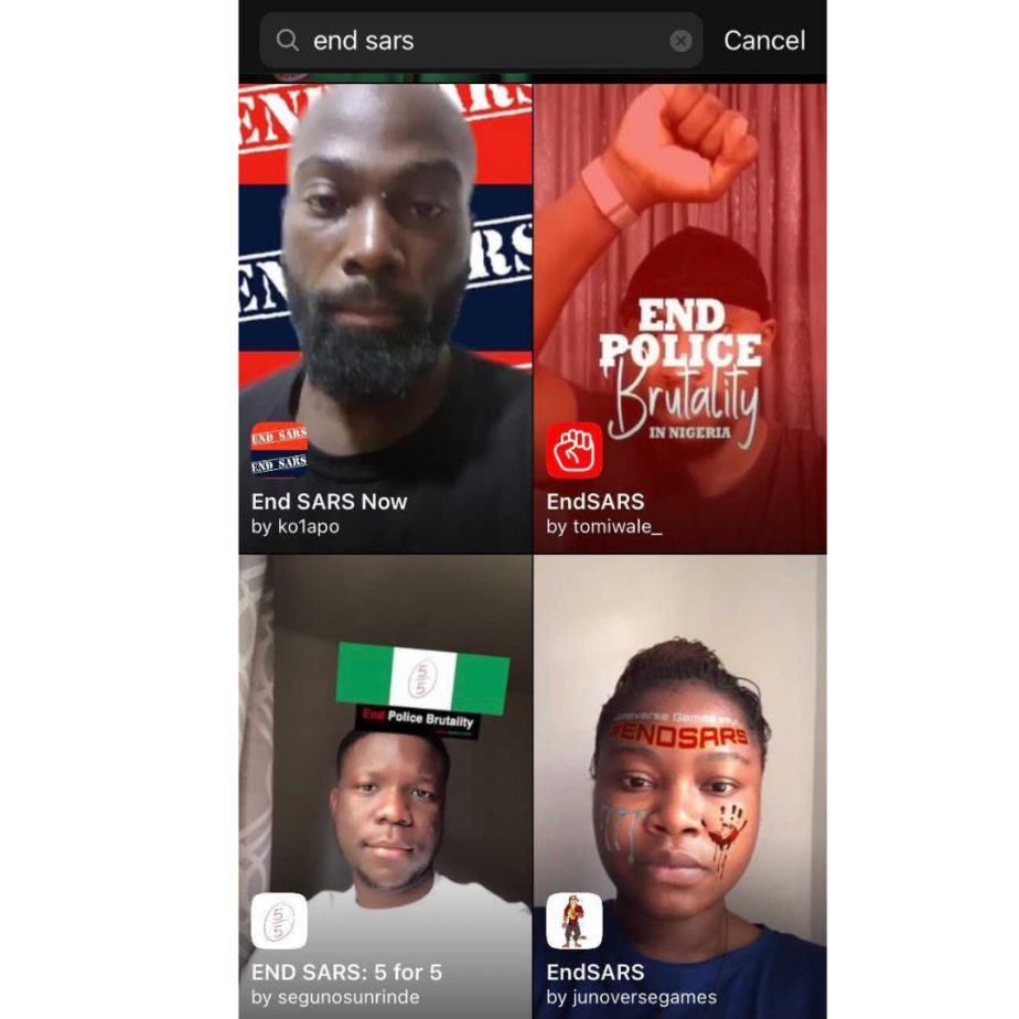 A Step By Step Guide To Using #EndSARS Effects On Instagram | Zikoko!