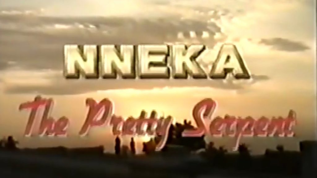 Opening title card for the movie, Nneka The Pretty serpent.