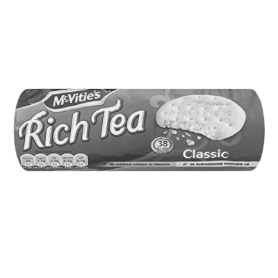 What's the main colour on this classic pack of Rich Tea biscuits?