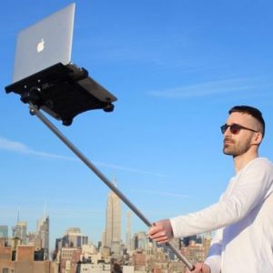 Laptop selfie stick