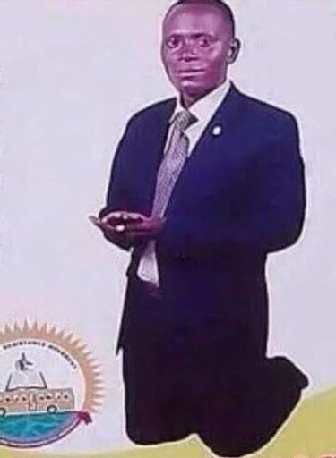 nigerian meme, african man in a suit, kneeling down begging