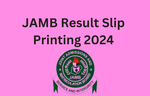 JAMB Result Slip Printing 2024 with JAMB logo on beautiful background, with transparent quality