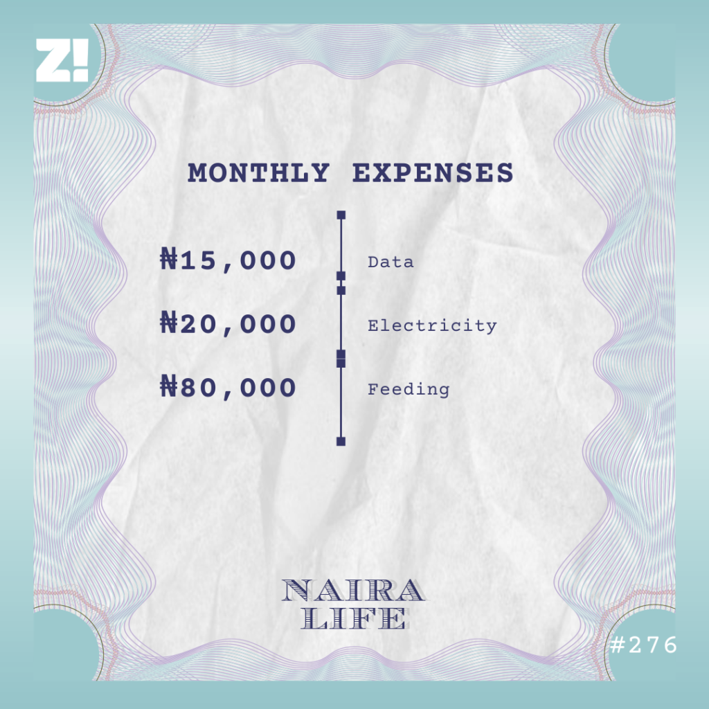 Nairalife #276 monthly expenses