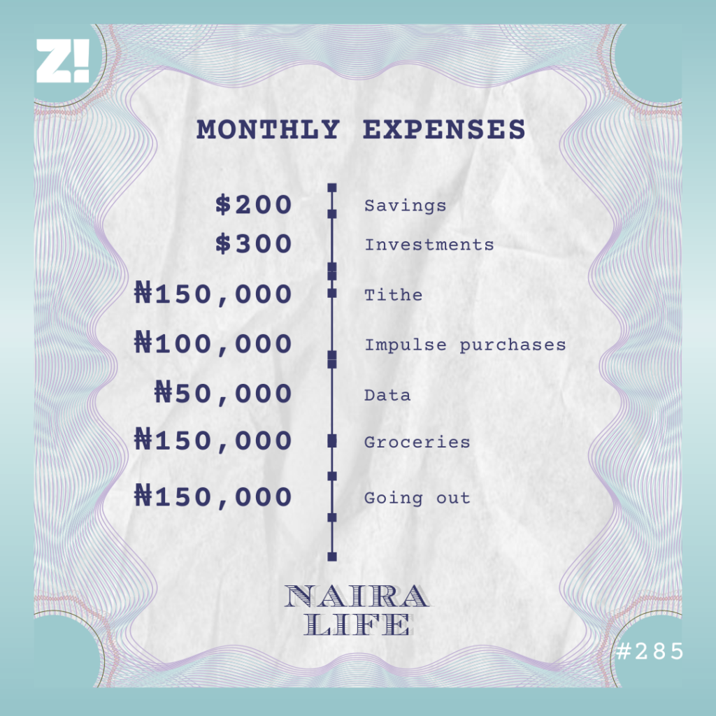 Nairalife #285 expenses