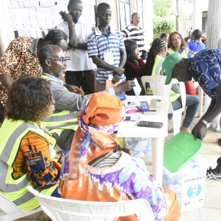 Electoral officers conducting local government elections. Photo credit: Vanguard