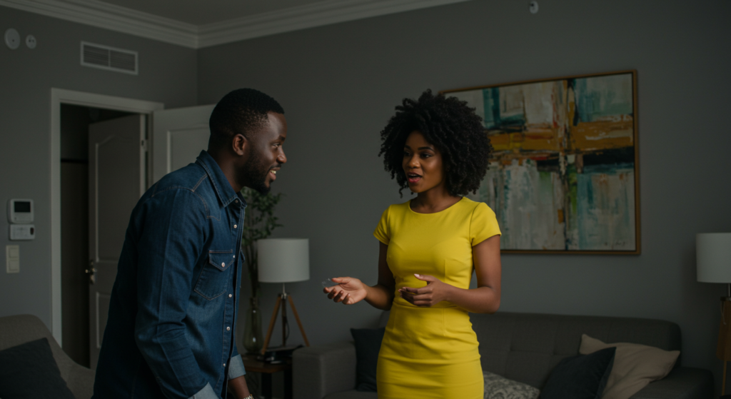 A Nigerian man and his woman in the living room. How To Ask A Girl To Be Your Girlfriend