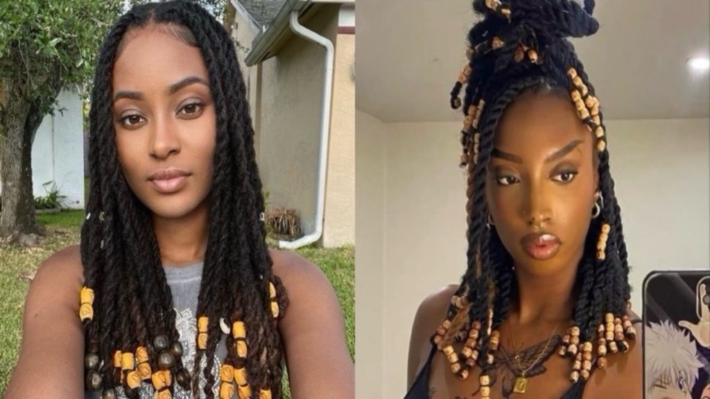 Marley Twists with Kinky and Beads