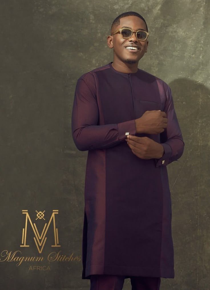 Man Wearing The Plum Shadow Senator Design