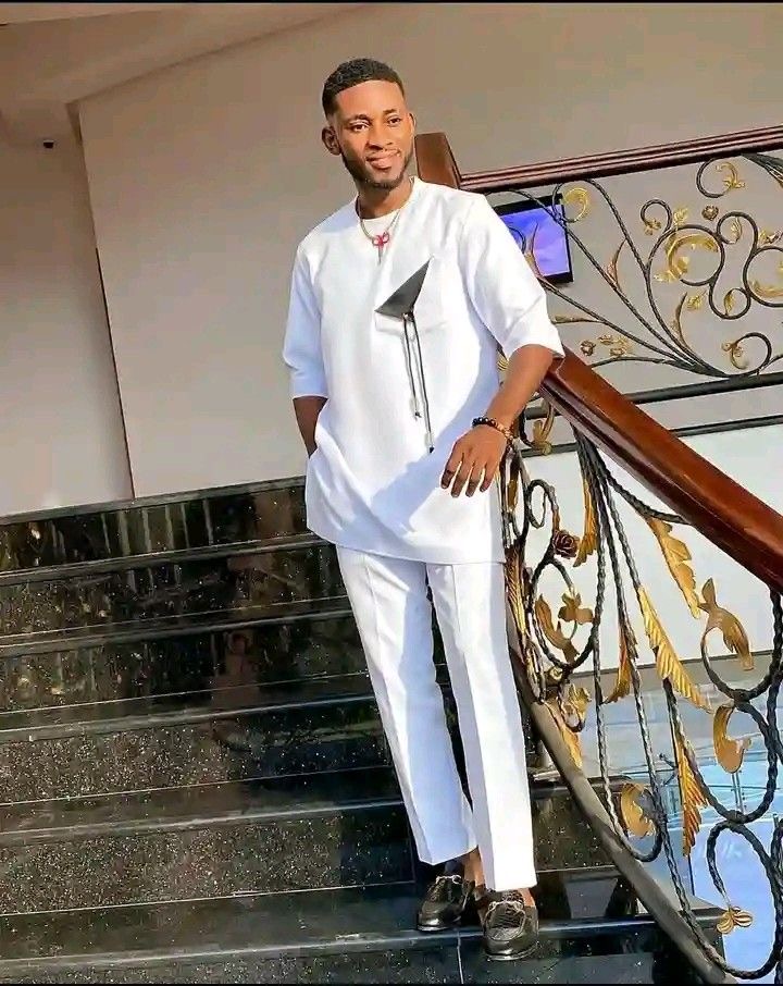 Man Wearing Sharp Minimalist Senator With Chest Flap Detail Senator Design