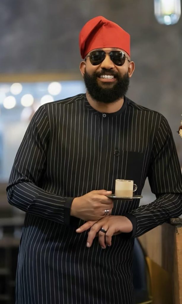 Man Wearing Vertical White Pinstripes Senator Design