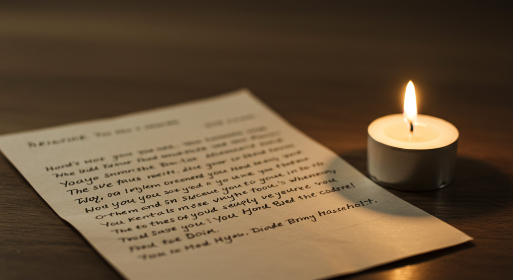 Heartfelt apology letter