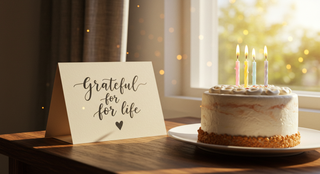 Card with simple birthday wishes for myself