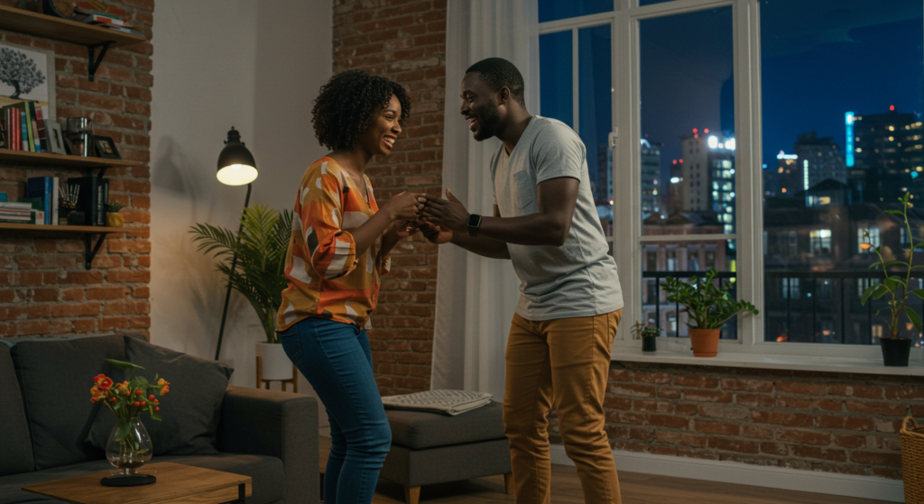 A Nigerian man uses sweet names to call his girlfriend.