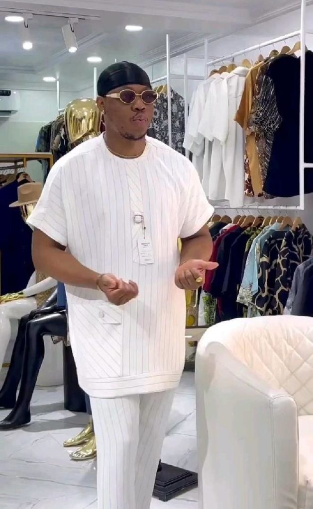 Man Wearing Pinstripe Fresh Senator Design