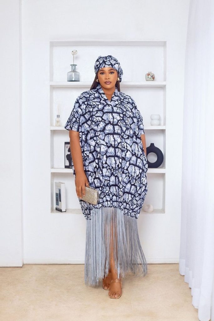 Lady Wearing Boubou with fringe