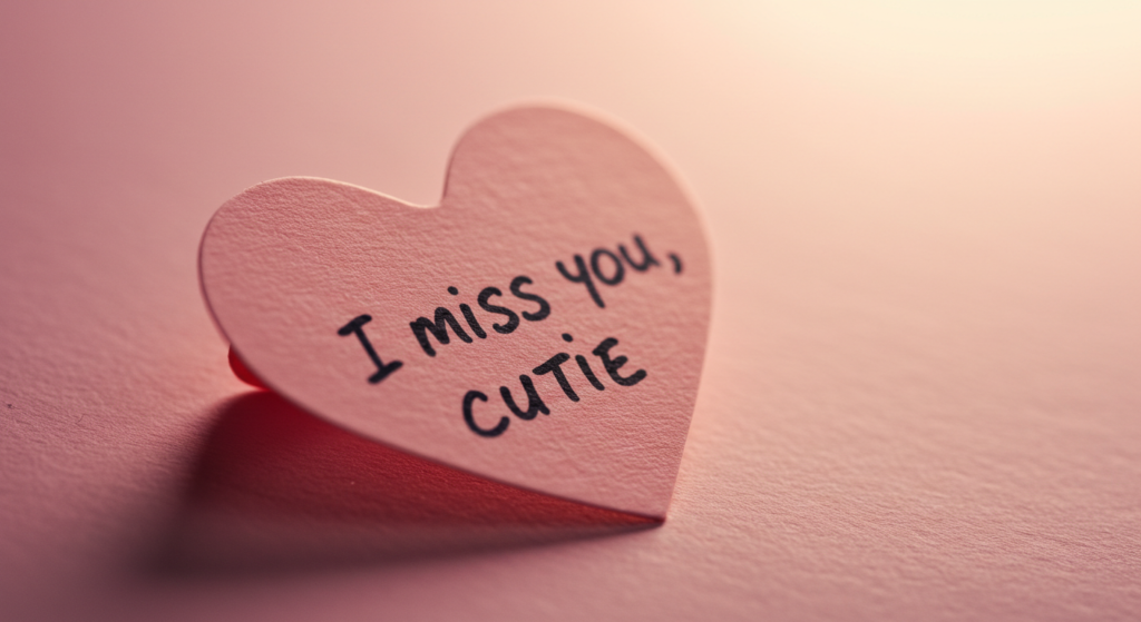 Cute "I miss you" message