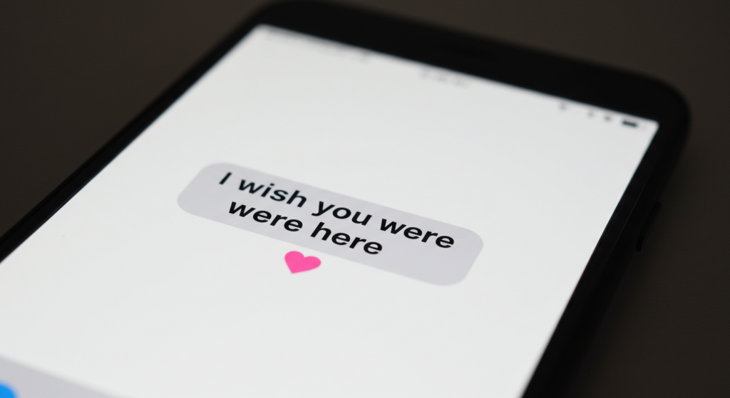 "I miss you" message for her