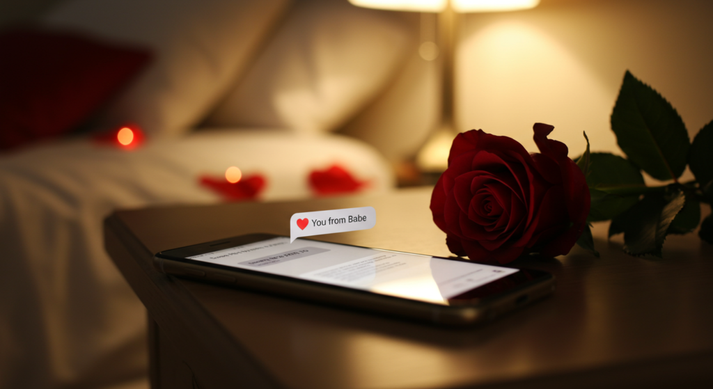 Text with “I Miss You” message for her