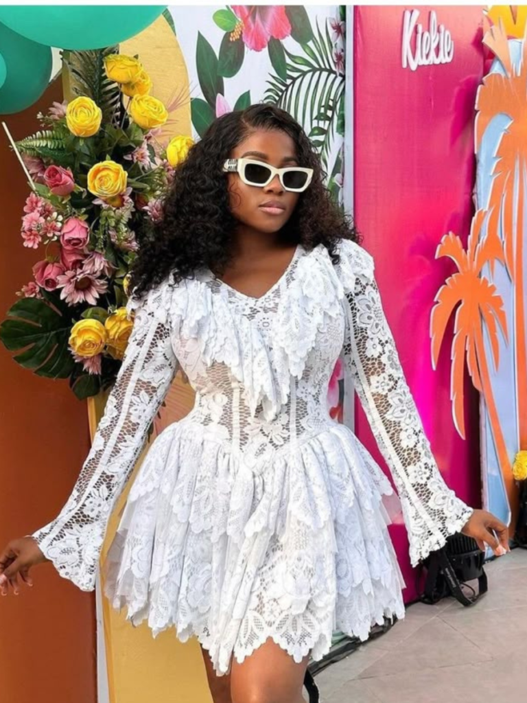 beautiful white lace peplum style