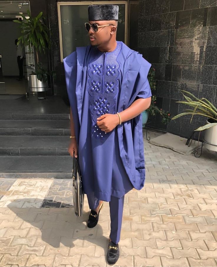 Man wearing Noble Twist Agbada style for men