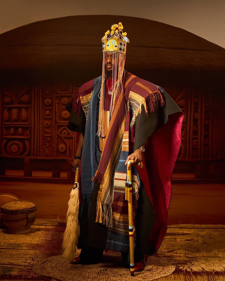 Man wearing The Royal Accent Touch Agbada style for men
