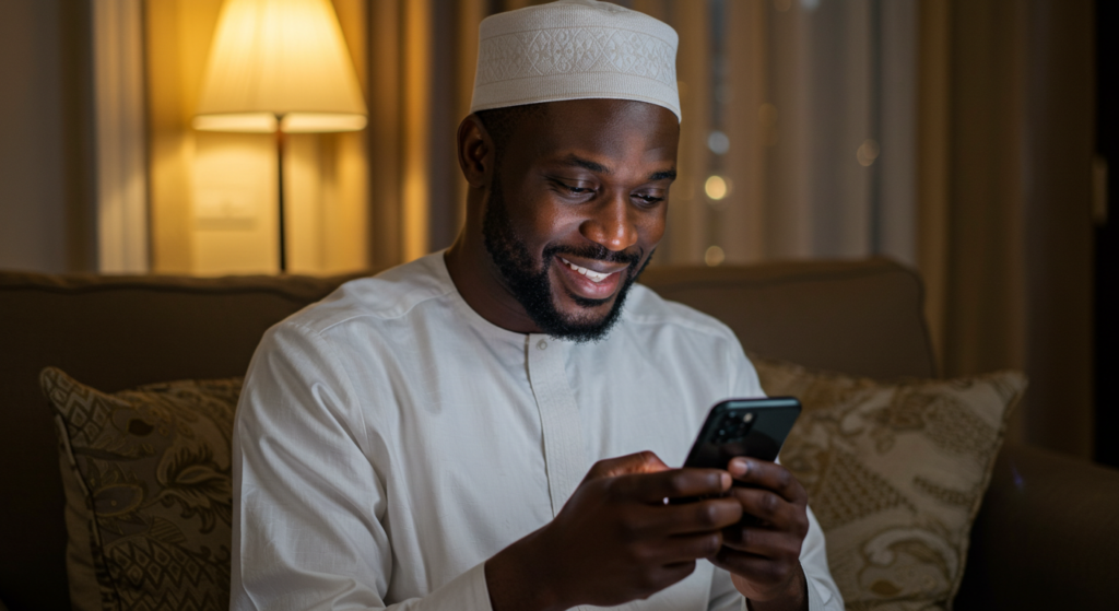 Man receiving Sallah wishes
