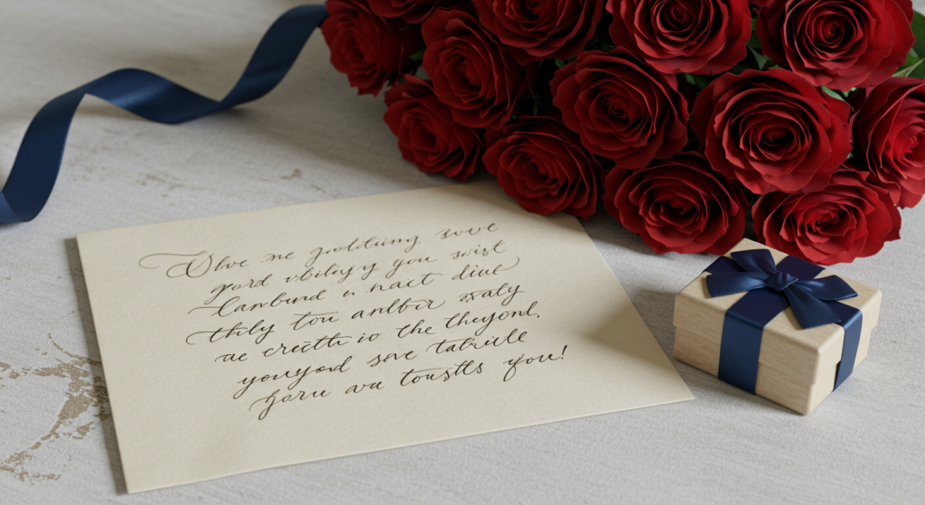 A handwritten letter containing birthday wishes to my wife