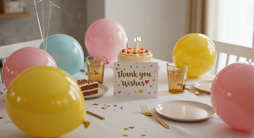 A card inscription of a short birthday wish.