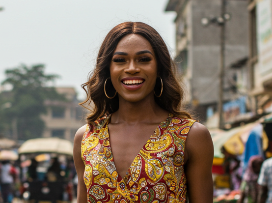 trans woman in lagos market