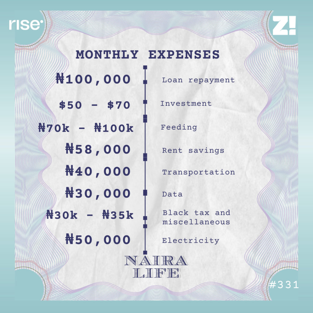 Naira Life #331 expenses