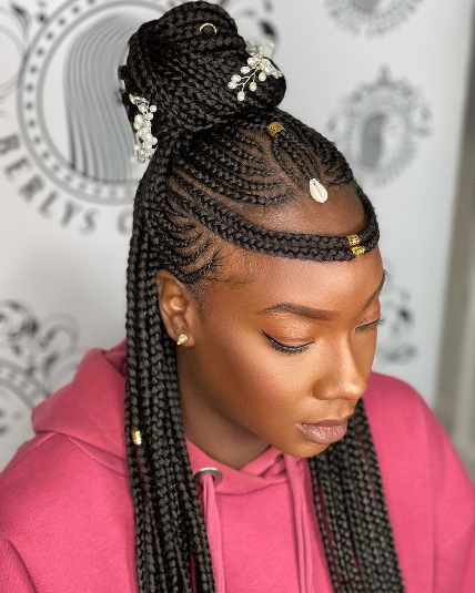 Half-Up Tribal Braids 