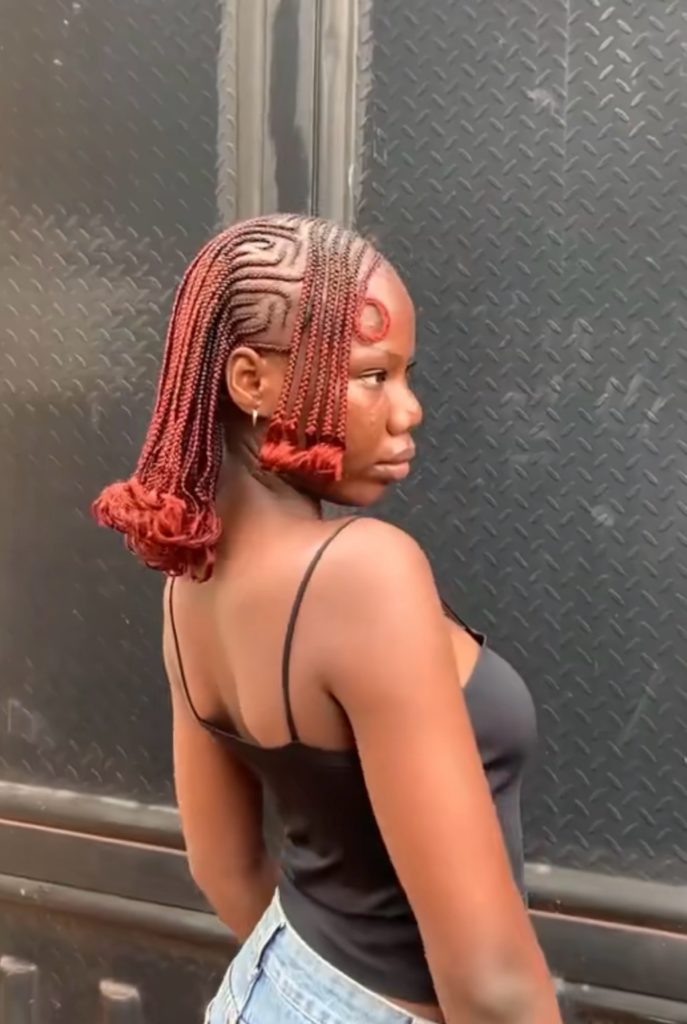 Side Front and Back with Curled Ends 