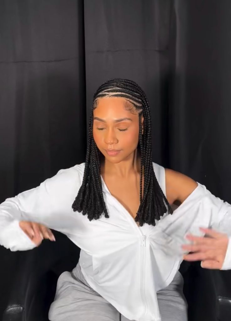 Sleek Cornrows with Droppings 