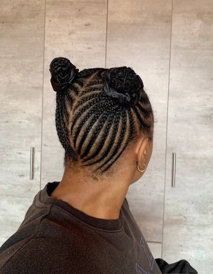 Double Bun Cornrows