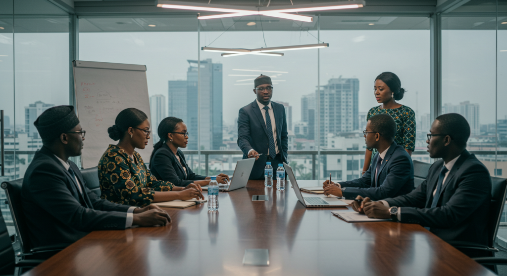 Company discussing how to register a business name in Nigeria