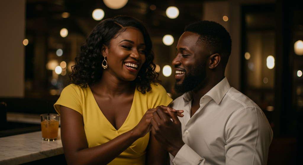 Man with questions to ask a girl on a date