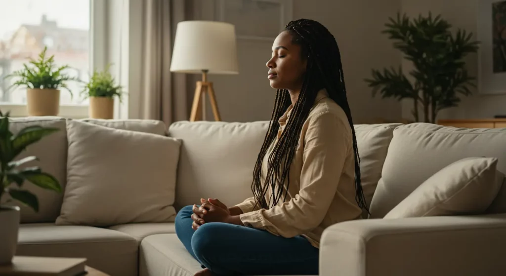 A woman saying happy new week prayers and blessings