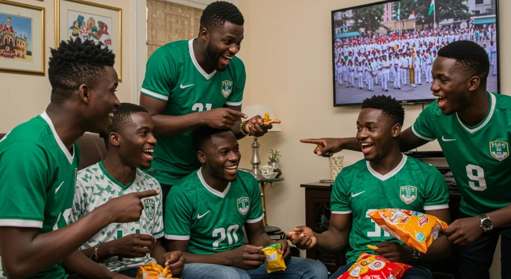 Friends celebrating Independence Day