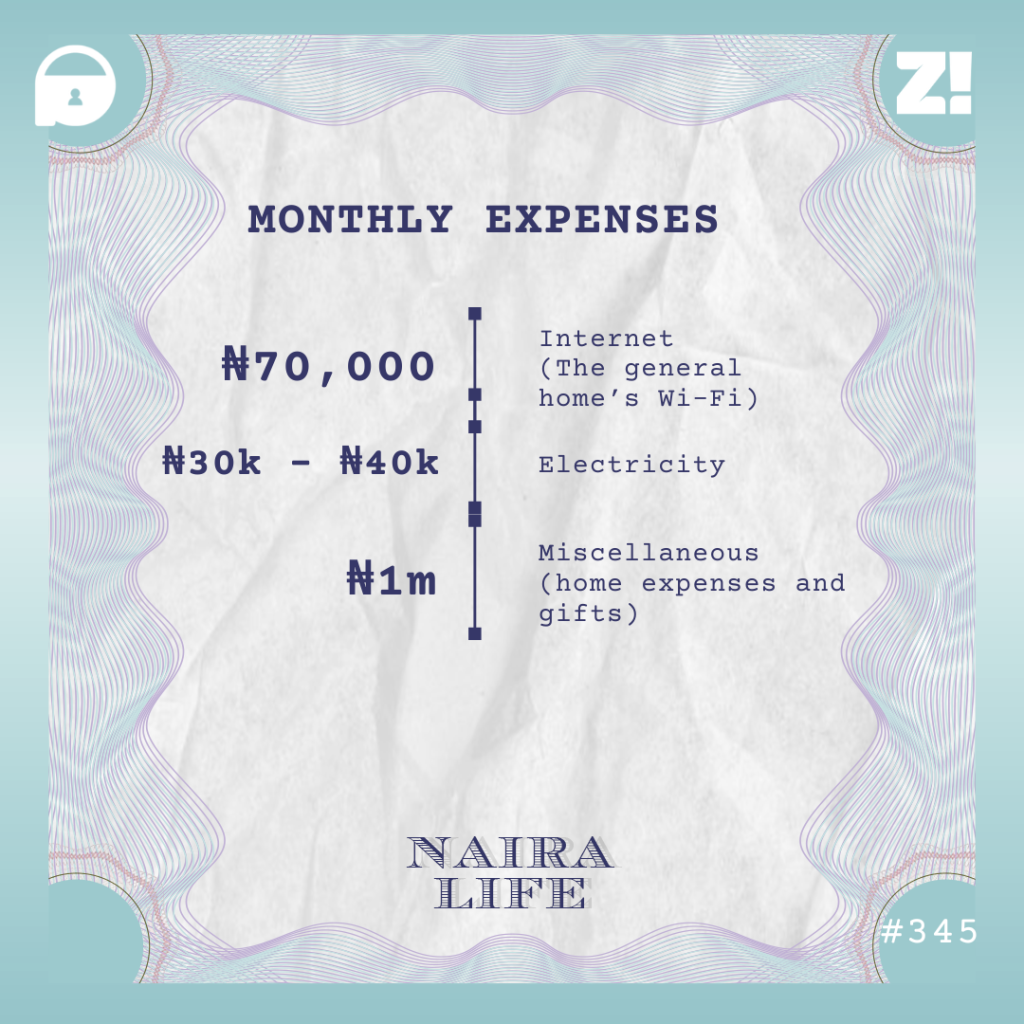 Nairalife 345 expenses