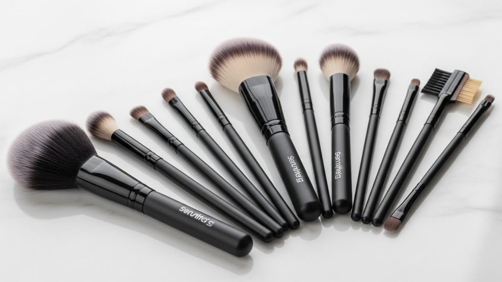 A makeup brush set perfect as Christmas Gift Ideas for siblings