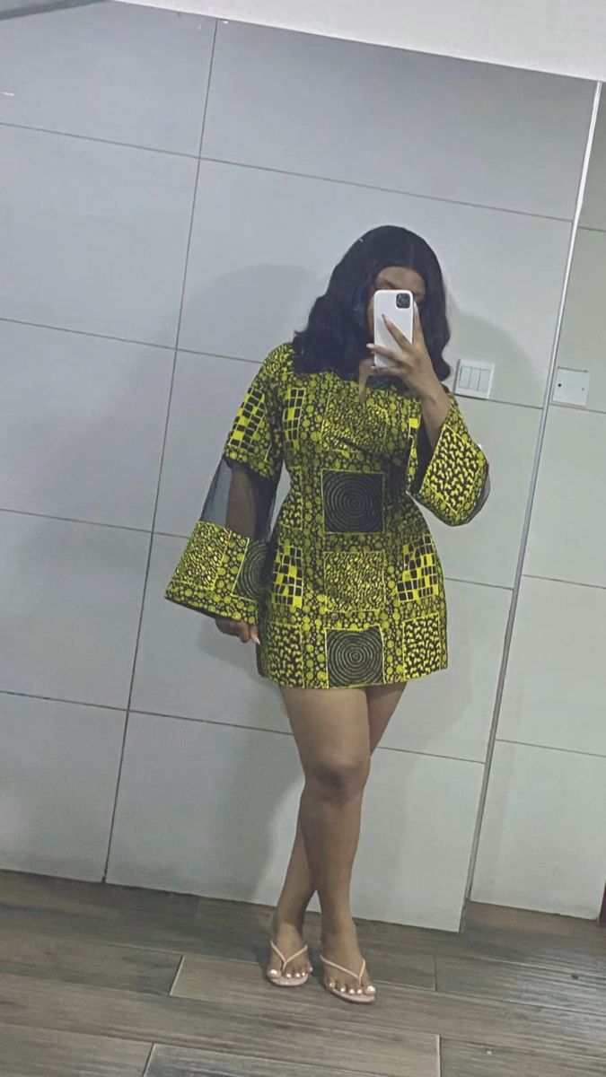 Ankara short gown style 