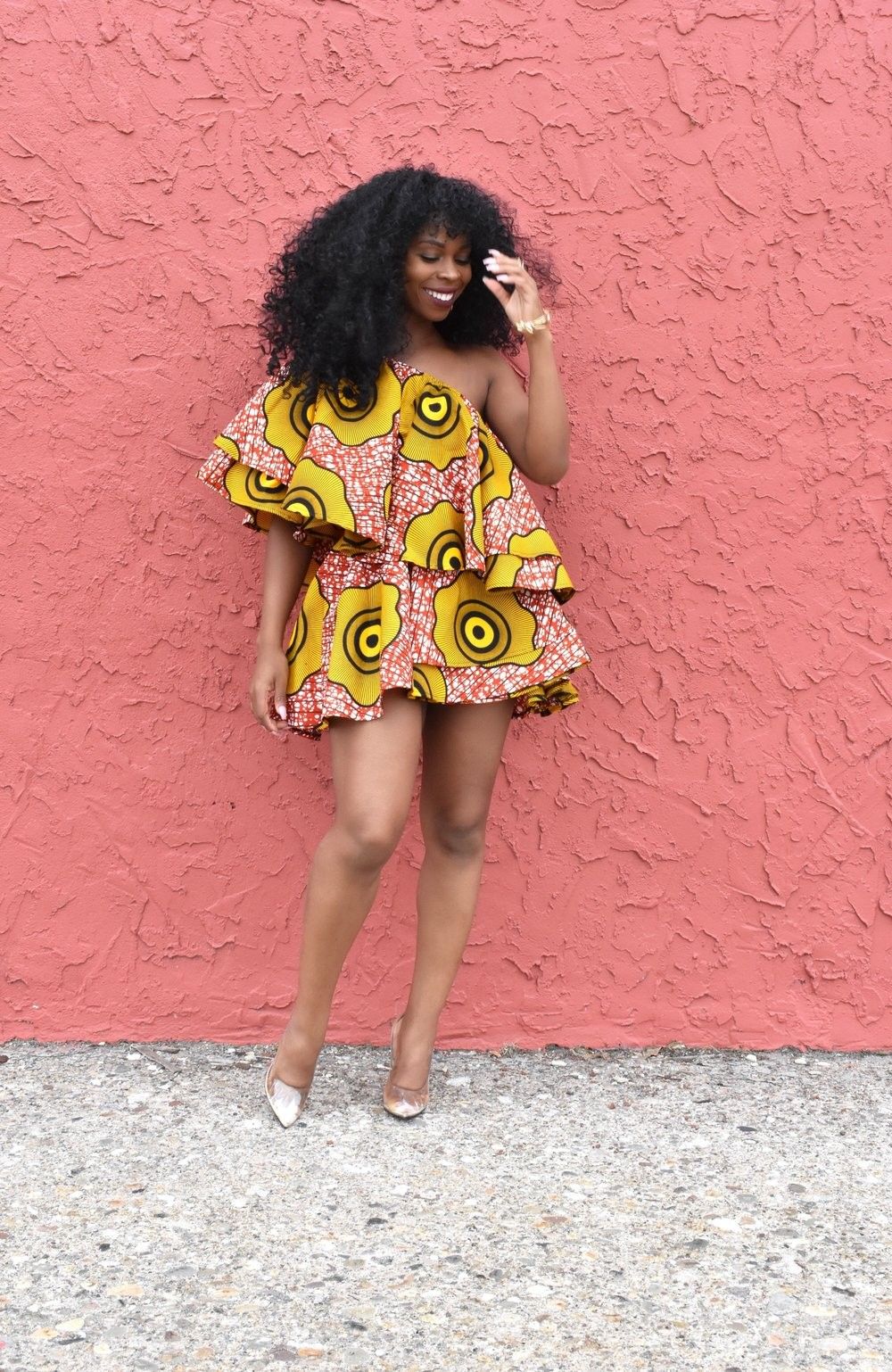 Ankara short gown style 
