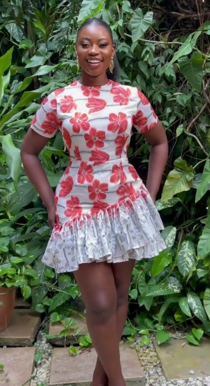 Ankara short gown style 