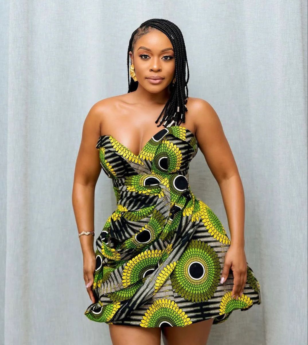 Ankara short gown style 