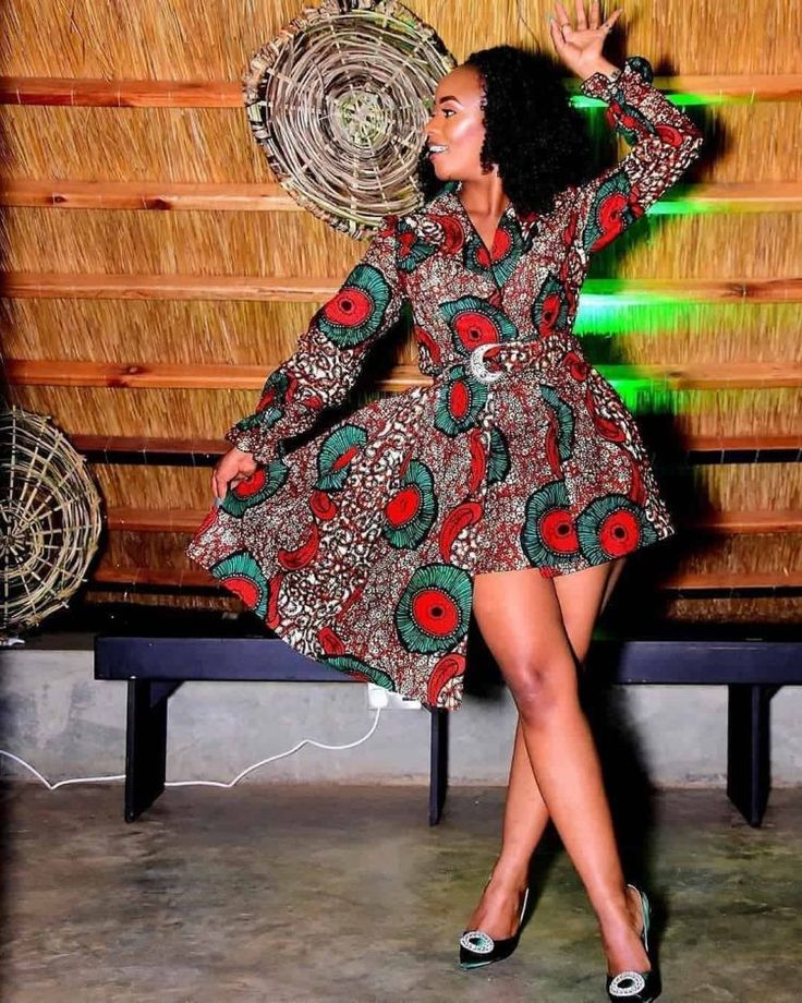 Ankara short gown style 