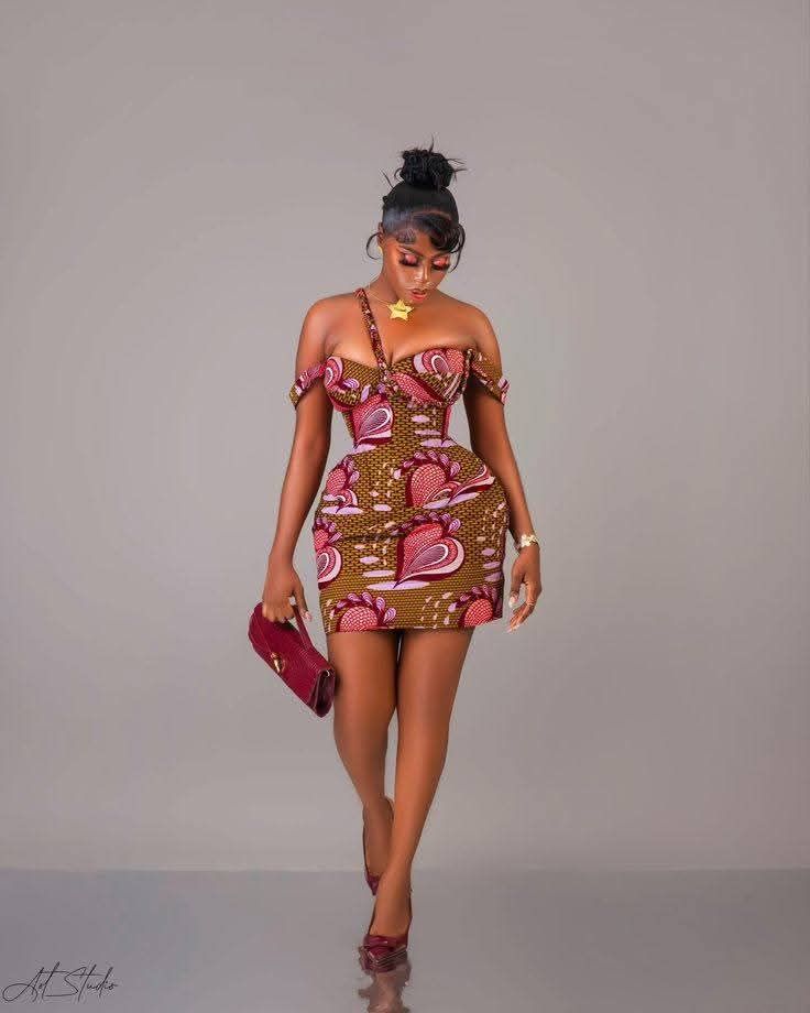 Ankara short gown style 