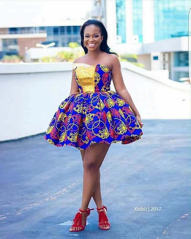 Ankara short gown style 