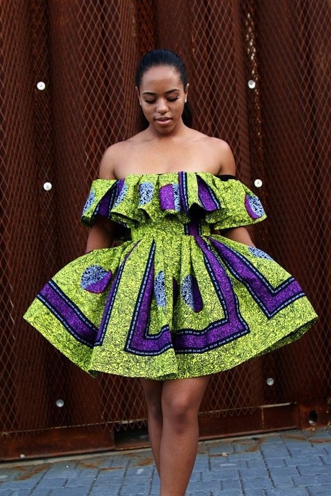 Ankara short gown style 